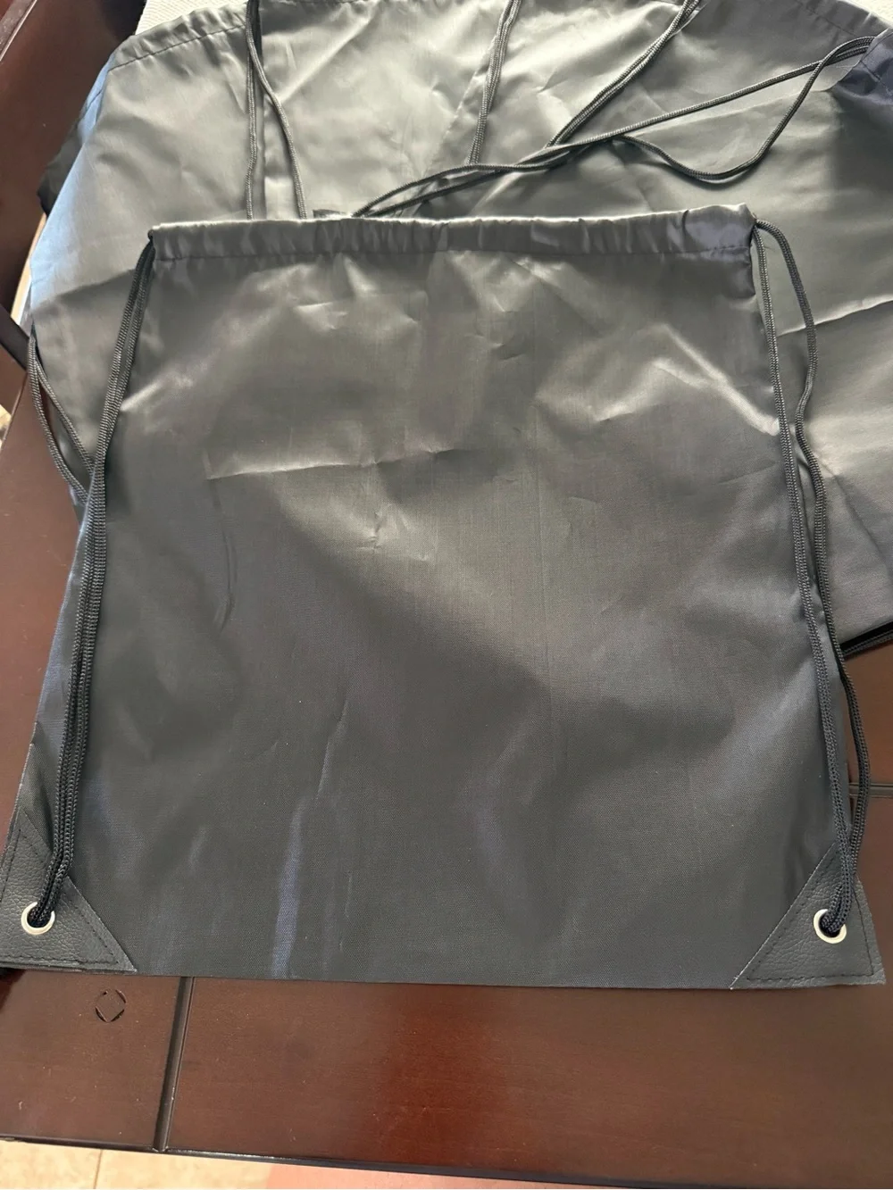 Black Drawstring Sack Multi-use Backpack - Unbranded- Bundle of 6